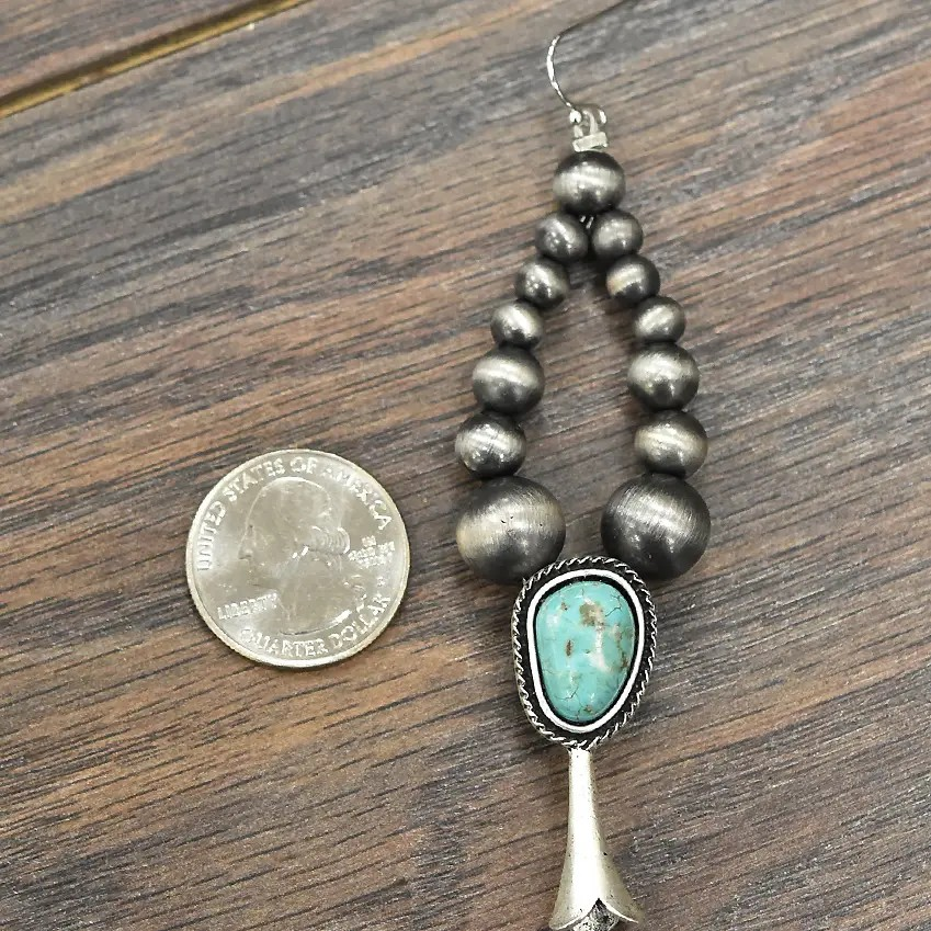 NAVAJO TURQ SQUASH EARRINGS
