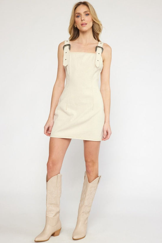 DOVE DENIM DRESS - OATMEAL