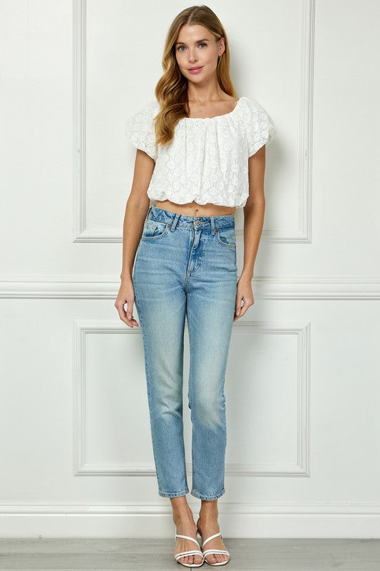 SUMMER DREAM CROP TOP - EGGSHELL