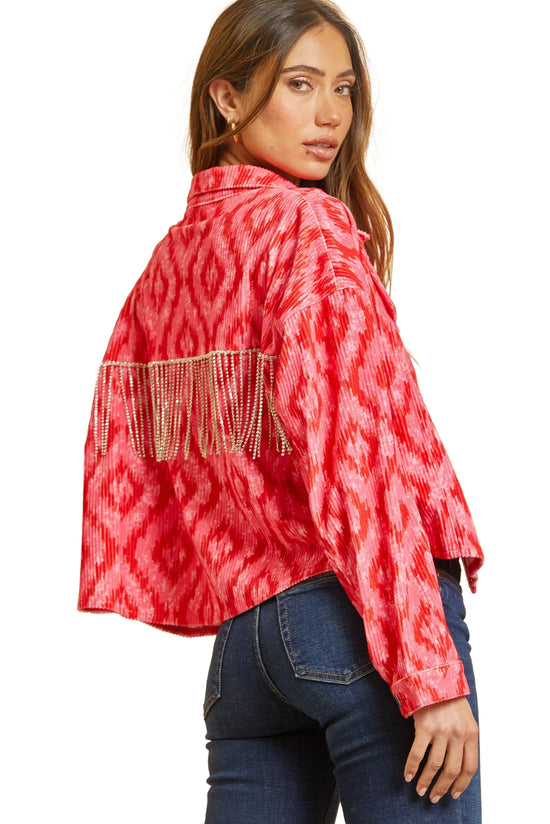 ANGEL FIRE JACKET - PINK AZTEC