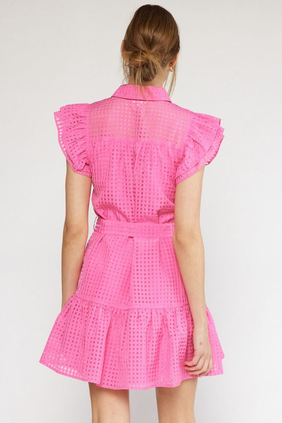 Load image into Gallery viewer, PINK GRID DRESS
