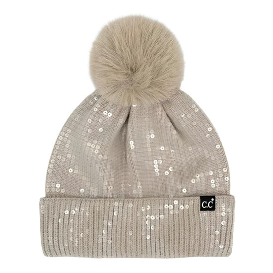 SHIMMER HILL BEANIE - TAUPE