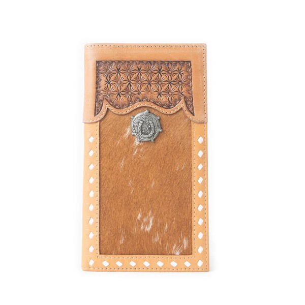 SILVERMARK HANDTOOLED MENS'S WALLET - GOLDEN TAN