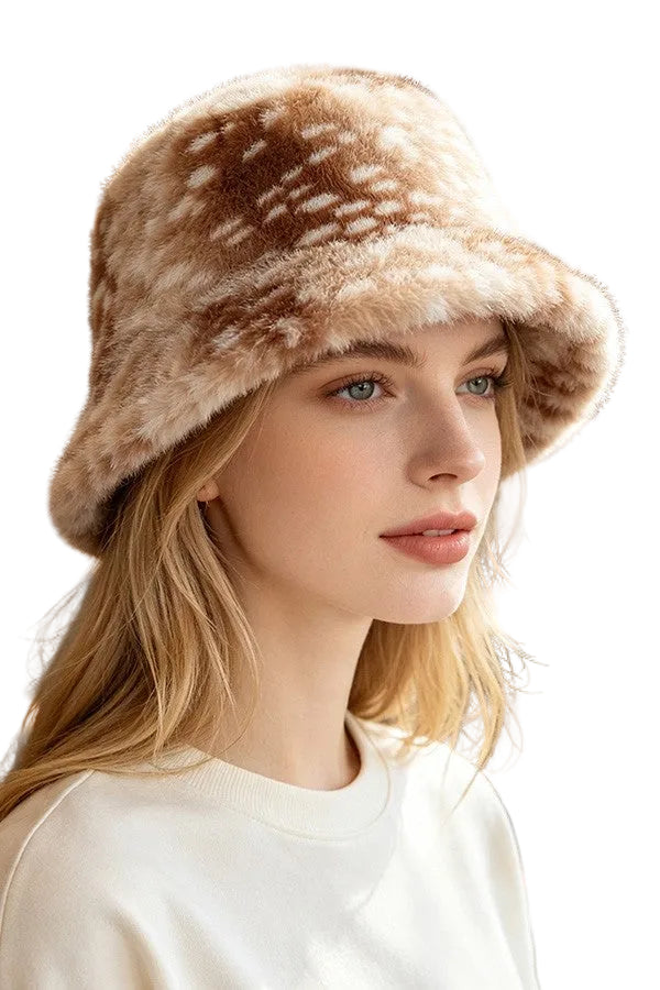SPOTTED FUR BUCKET HAT