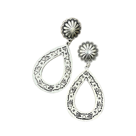 TEARDROP AZTEC EARRINGS
