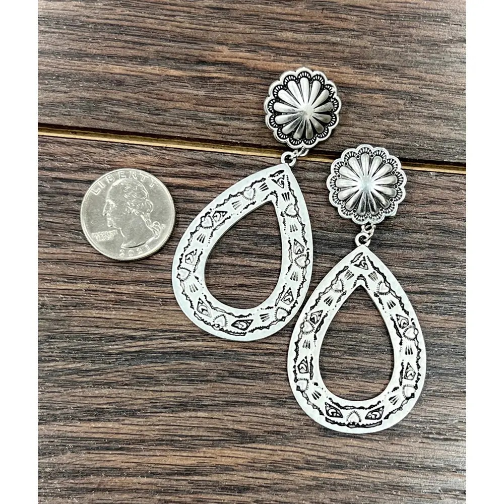 TEARDROP AZTEC EARRINGS