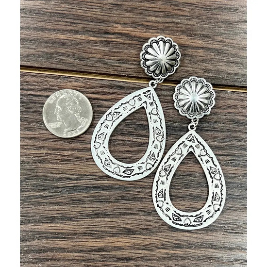 TEARDROP AZTEC EARRINGS