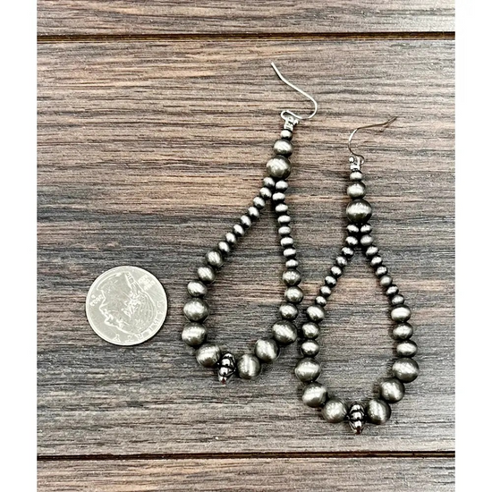 TEARDROP NAVAJO STYLE BEADED EARRINGS