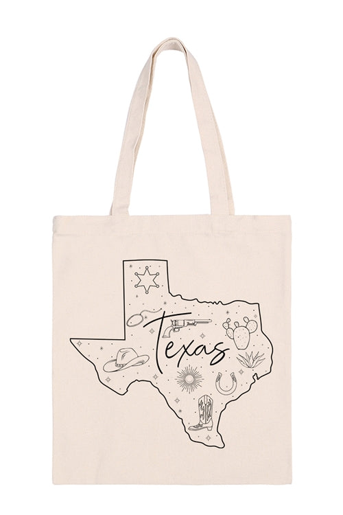 TEXAS STATE TOTE BAG