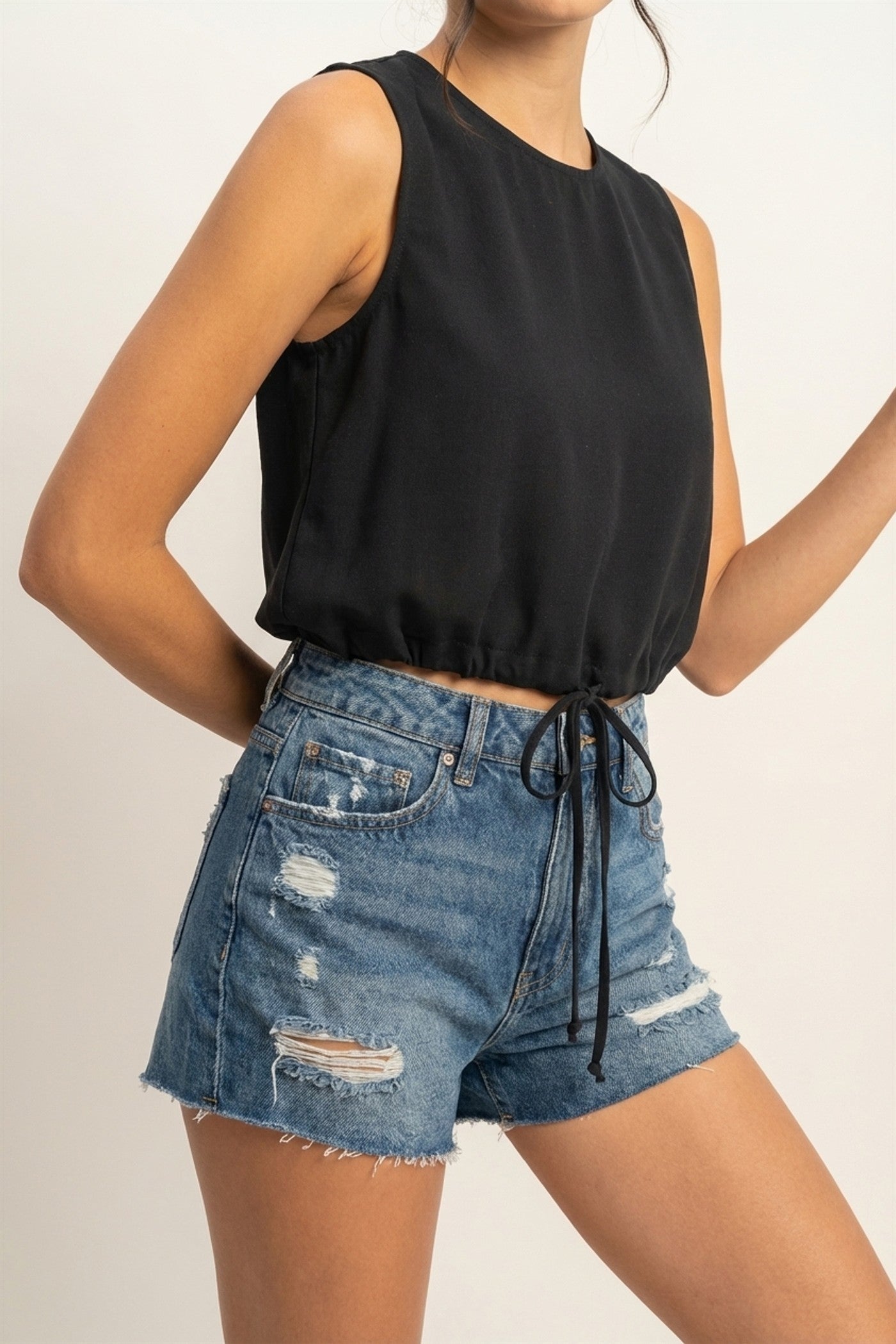 TILLIE TOP - BLACK