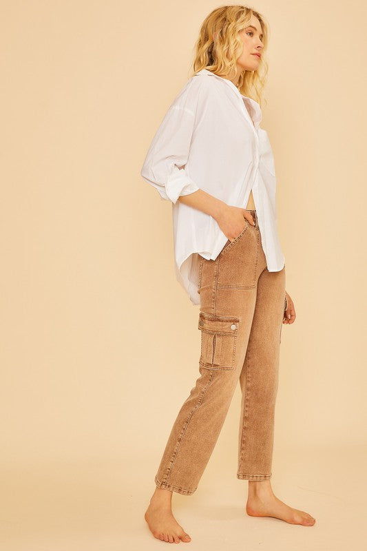 ROCKY ROAD JEANS - TOFFEE