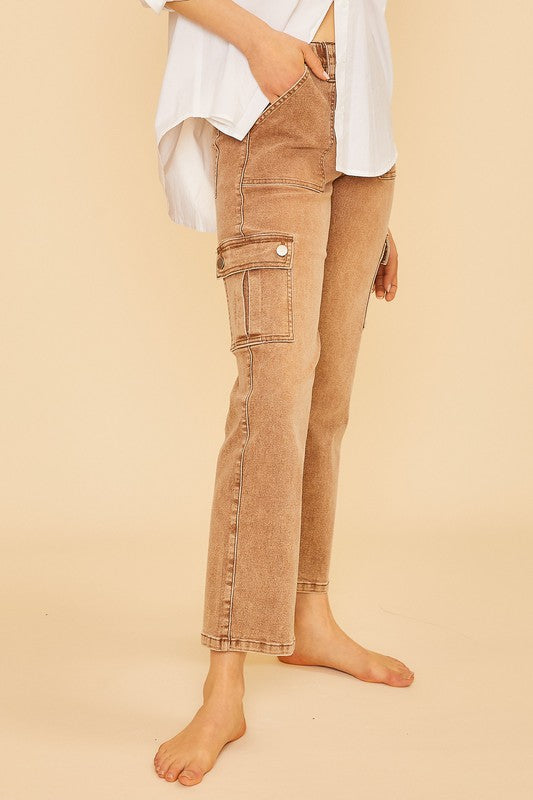 ROCKY ROAD JEANS - TOFFEE