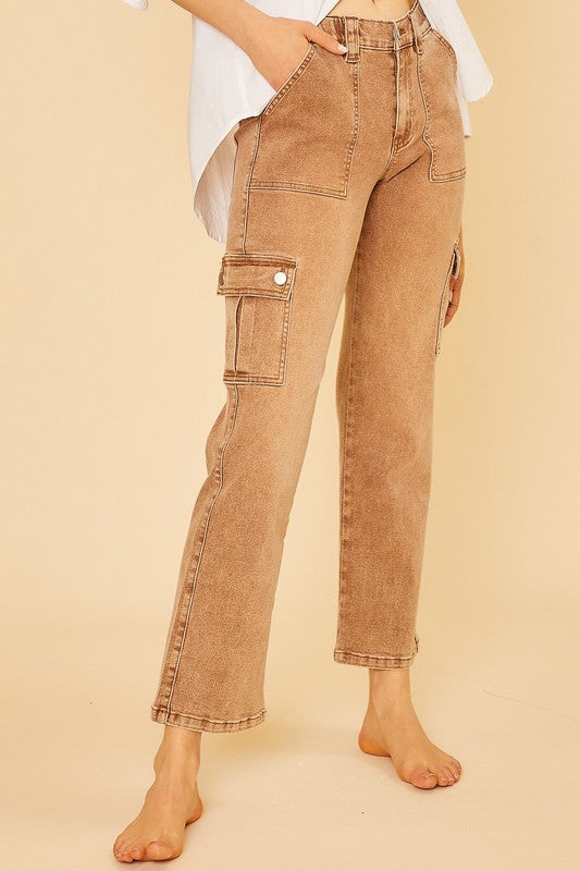 ROCKY ROAD JEANS - TOFFEE