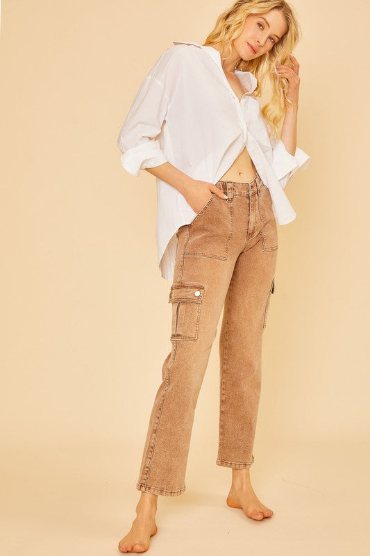 ROCKY ROAD JEANS - TOFFEE