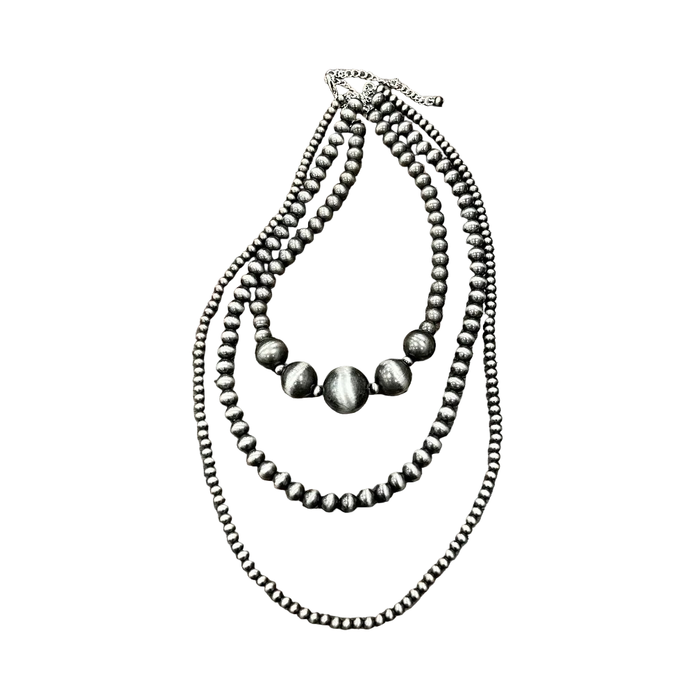 TRIPLE STRAND NAVAJO NECKLACE