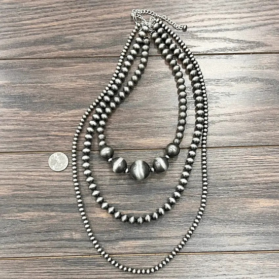 TRIPLE STRAND NAVAJO NECKLACE
