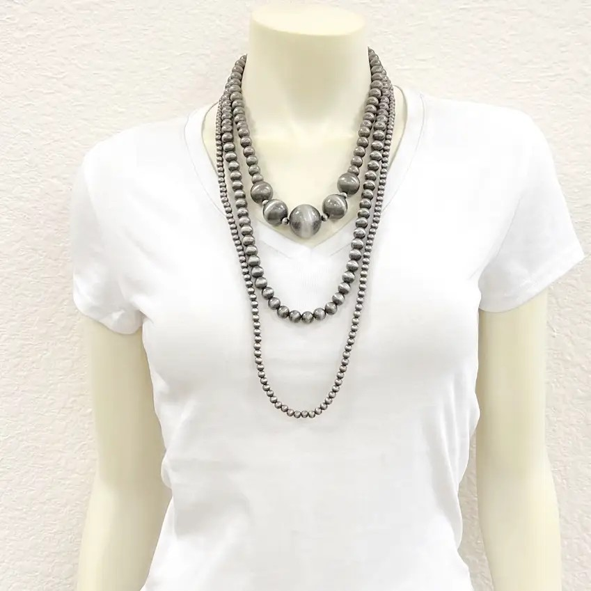 TRIPLE STRAND NAVAJO NECKLACE