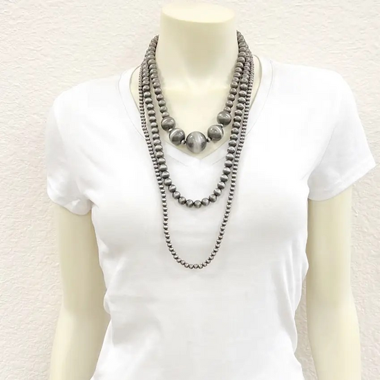 TRIPLE STRAND NAVAJO NECKLACE