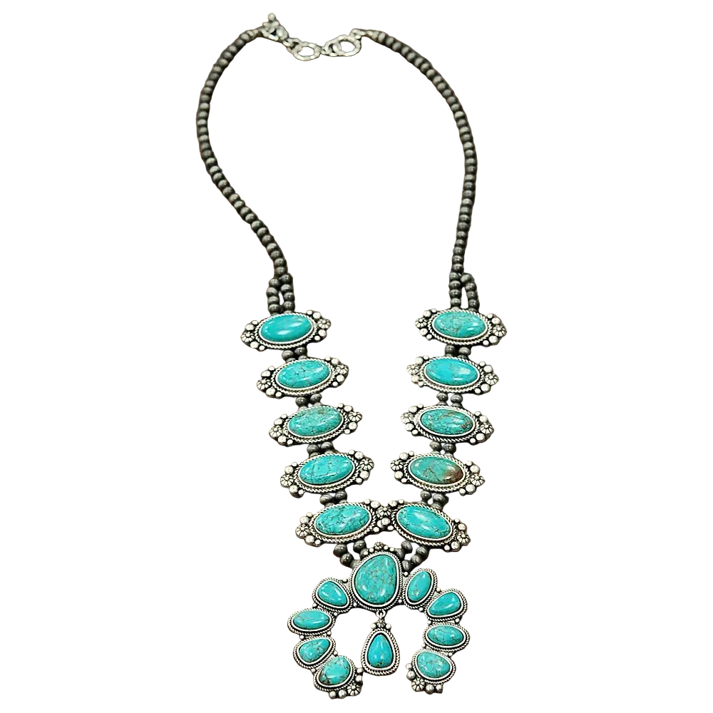 TWENTY TURQ SQUASH NECKLACE