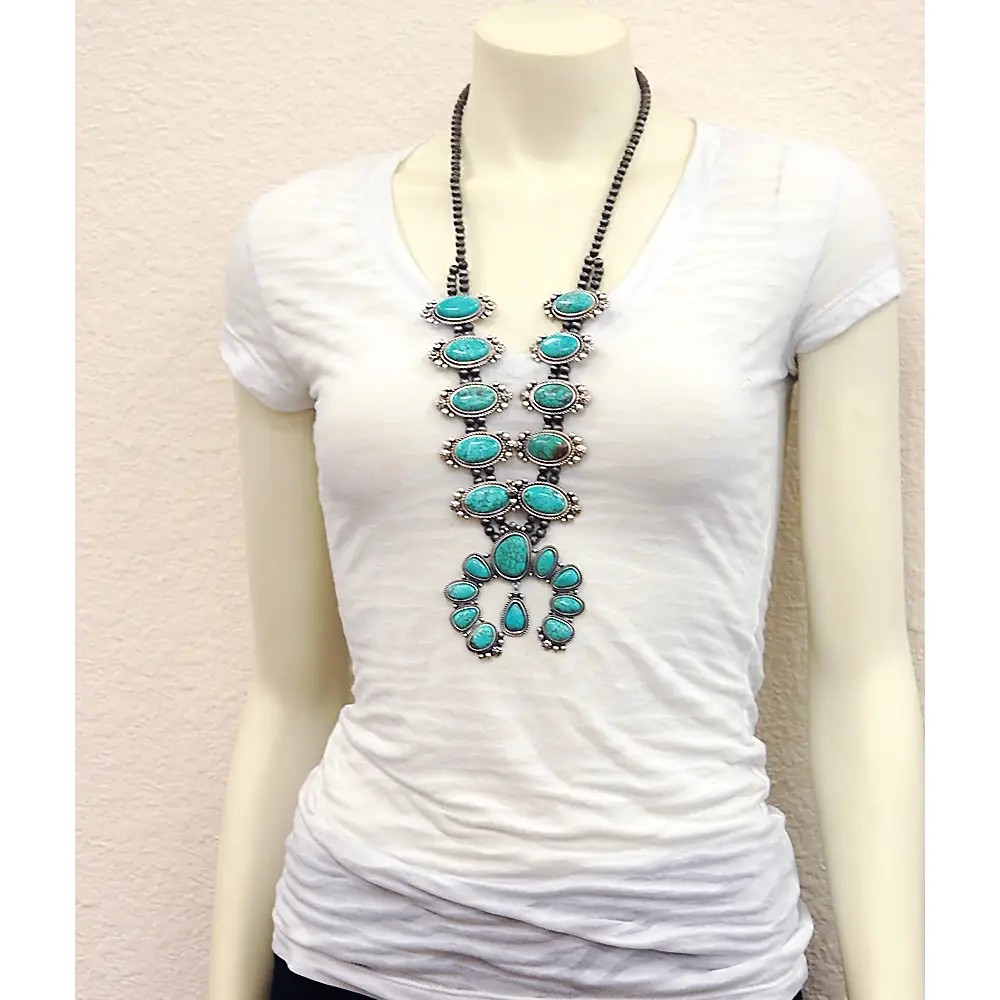 TWENTY TURQ SQUASH NECKLACE