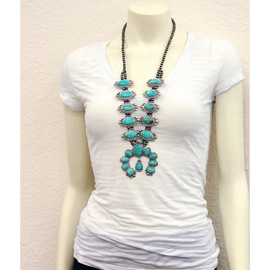 TWENTY TURQ SQUASH NECKLACE