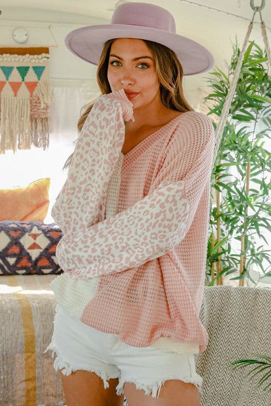 U GO GURL TOP - BLUSH/IVORY