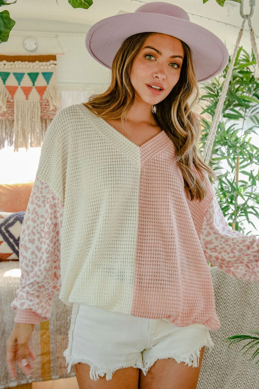 U GO GURL TOP - BLUSH/IVORY
