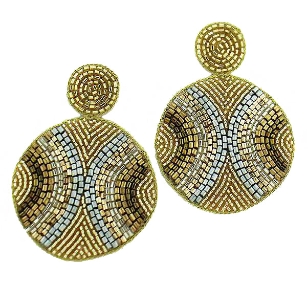 Load image into Gallery viewer, GOLD CIRCLE EARRINGS
