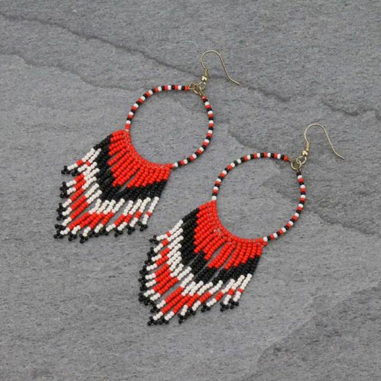 LAST TRIBE EARRINGS - RED