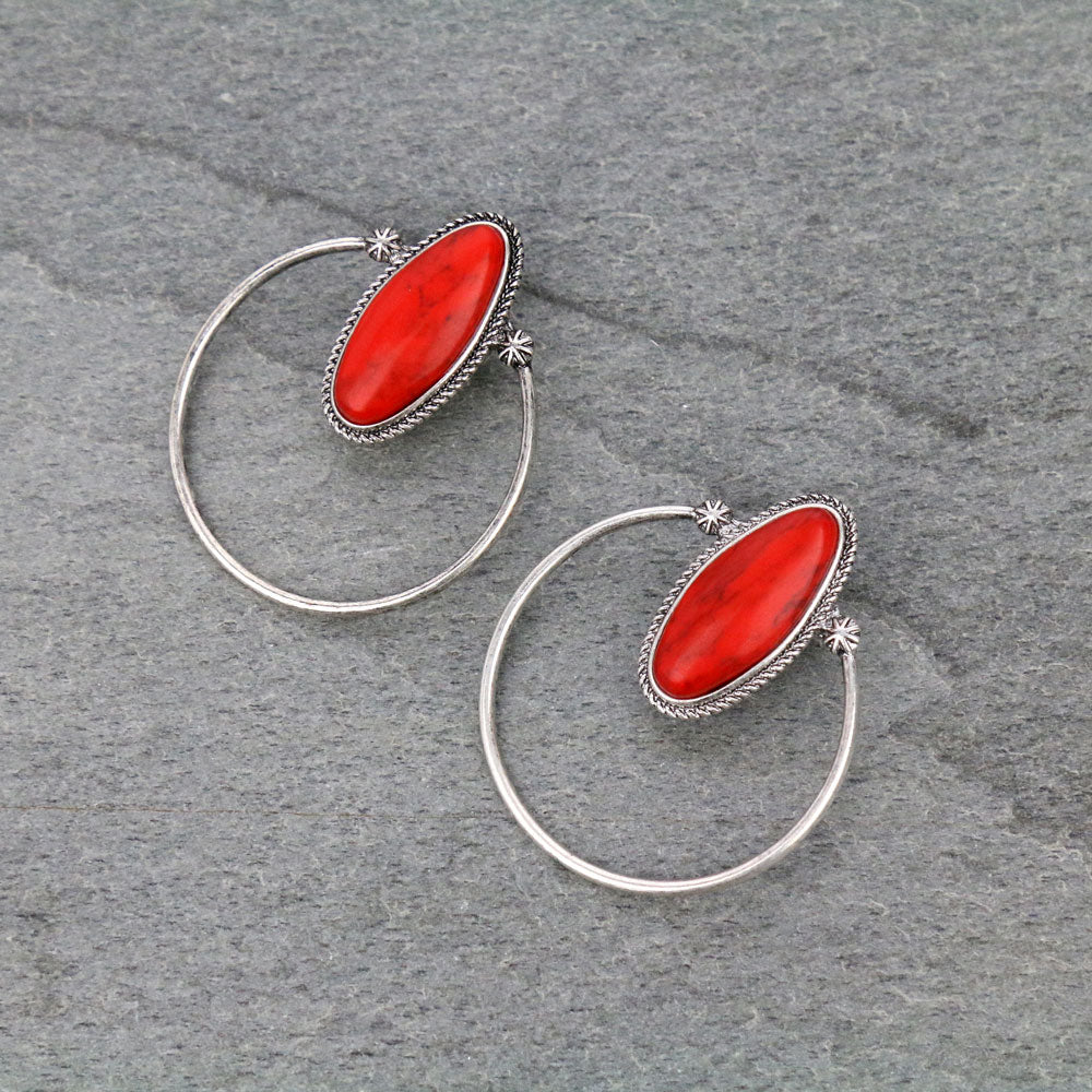 LAST LASSO EARRINGS - RED