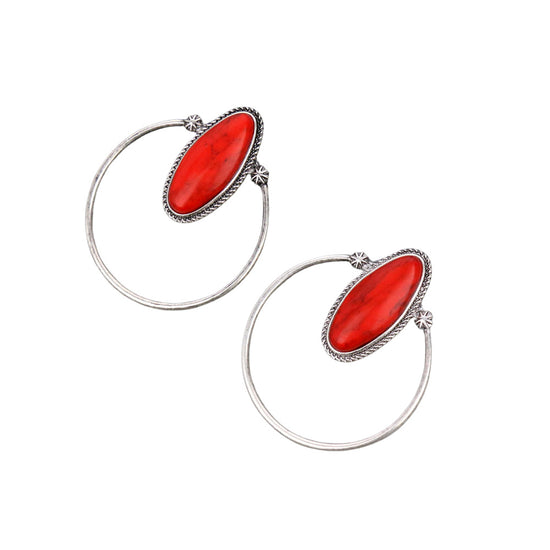 LAST LASSO EARRINGS - RED