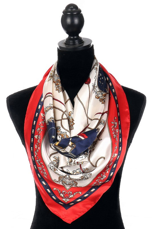 SILK RAG - ROYALTY RED/IVORY