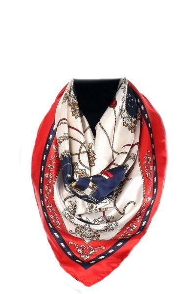 SILK RAG - ROYALTY RED/IVORY