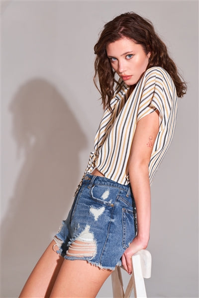 YEEHAW DENIM SHORTS