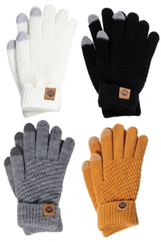 RIBBED GLOVES - VARIOUS COLORS