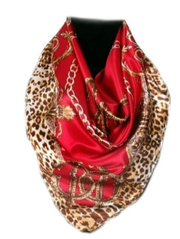 SILK RAG - BAROQUE RED