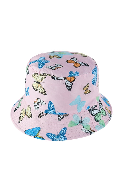 BUTTERFLY BUCKET HAT - PINK