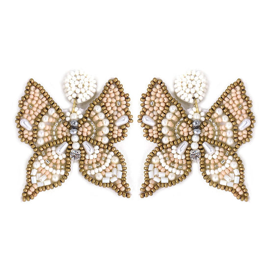 BUTTERFLY LOVE EARRINGS - WHITE