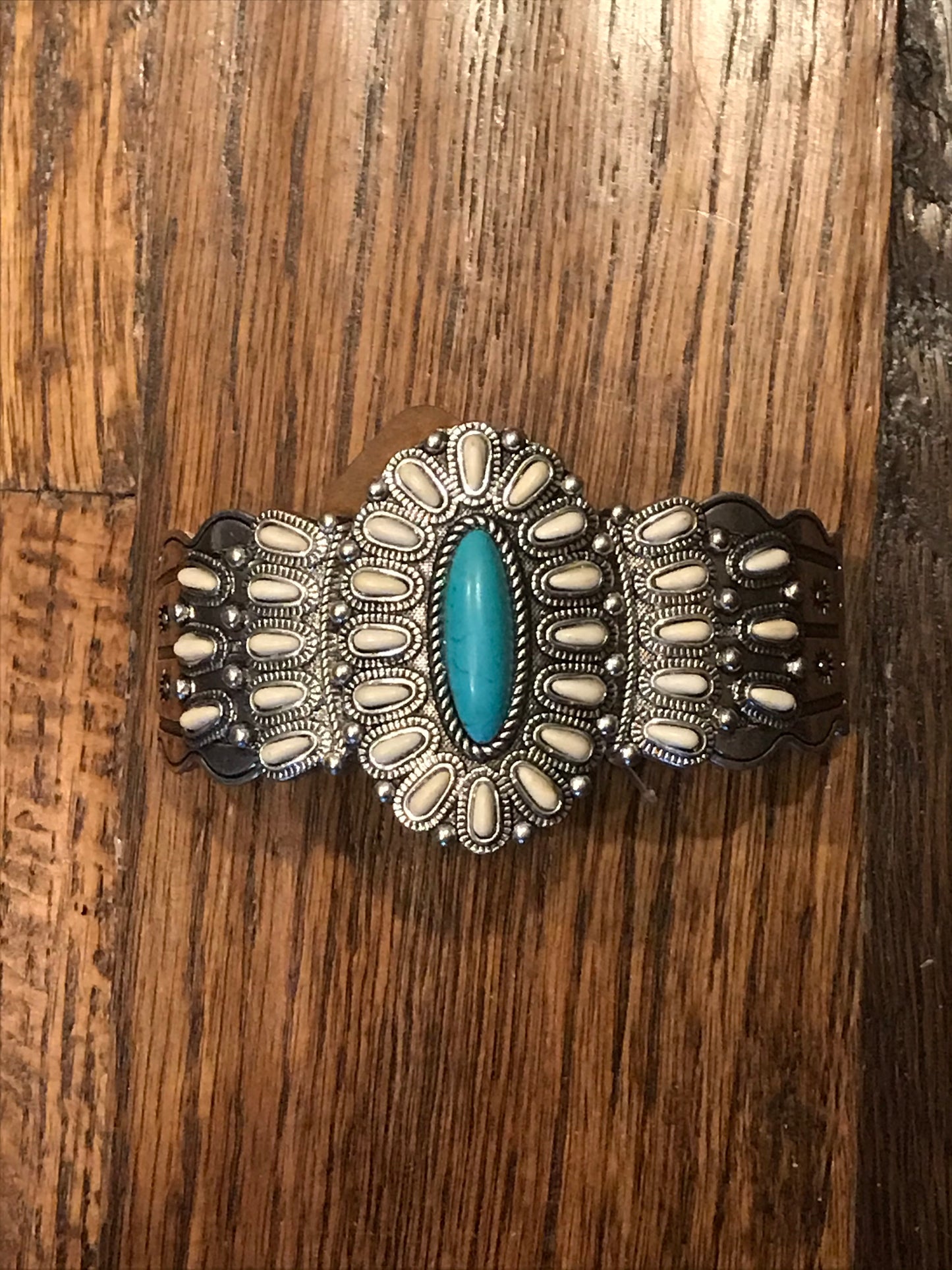 NEST BRACELET - CREAM/TURQ