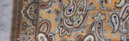 SILK RAG - PAISLEY SILVER/GOLD