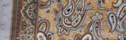 Load image into Gallery viewer, SILK RAG - PAISLEY SILVER/GOLD
